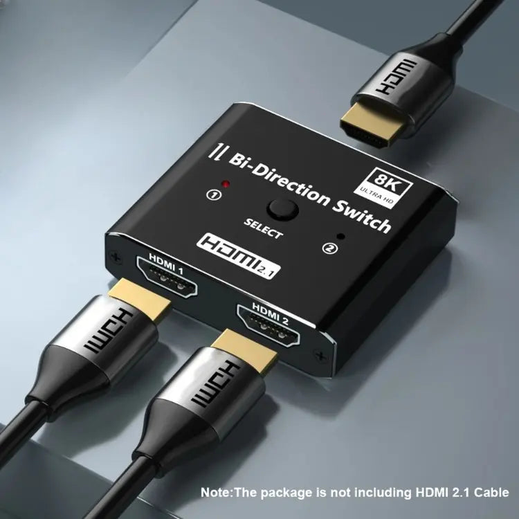 Switch 8K HDMI 2.1 Staryon® Bi-directional 1x2 / 2x1, 2 intrari 1 iesire, Suporta UHD 4K@120Hz 1080P@240Hz 8K@60Hz 3D HDR HDCP, Perfect pentru Consola, TV, Proiector, Sistem Home Cinema, Fara Nevoie de Alimentare, Negru